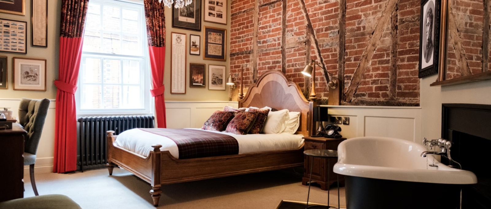 A double bedroom at The Wykeham Arms